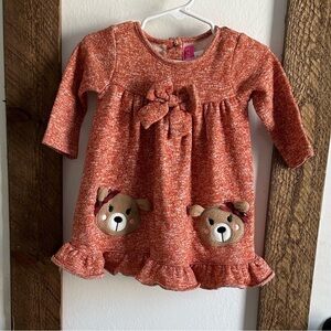 New Good Lad Baby Girl Teddy Bear Sweater Dress Size 9 Months